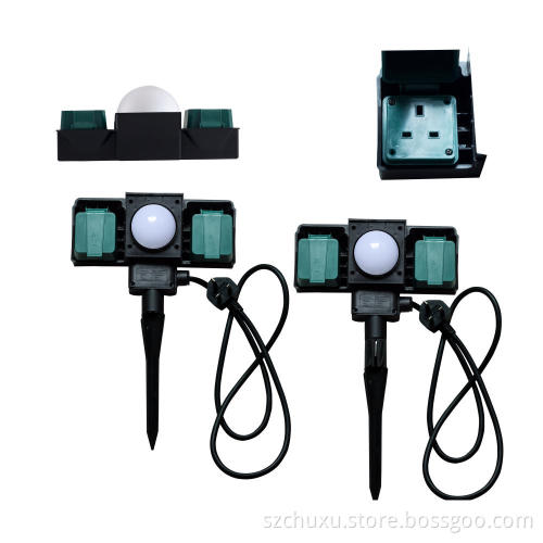 Double Outdoor Sockets with Sensor